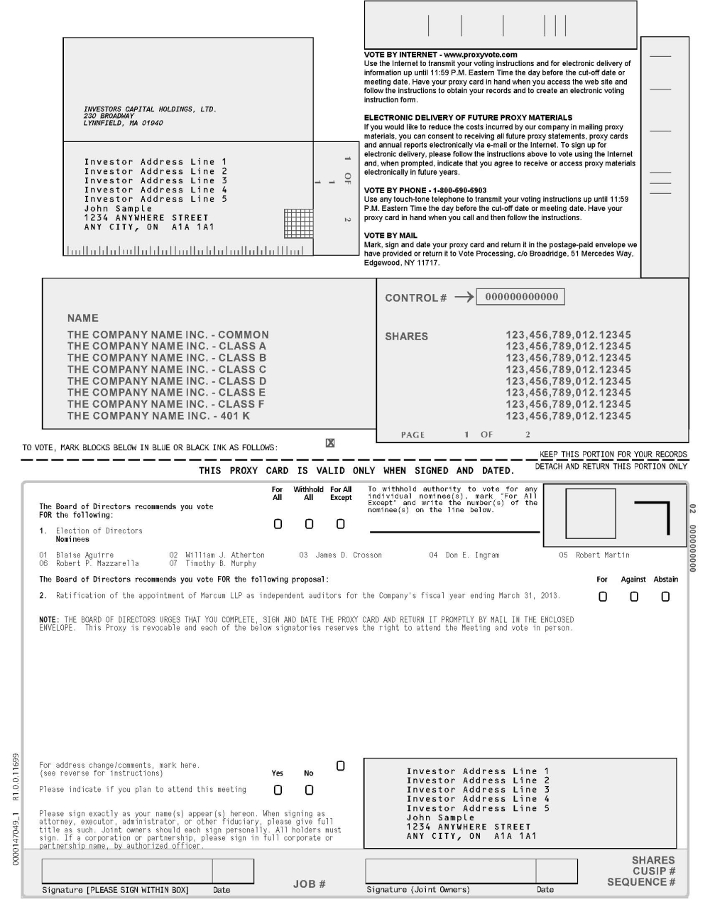 Proxy Card